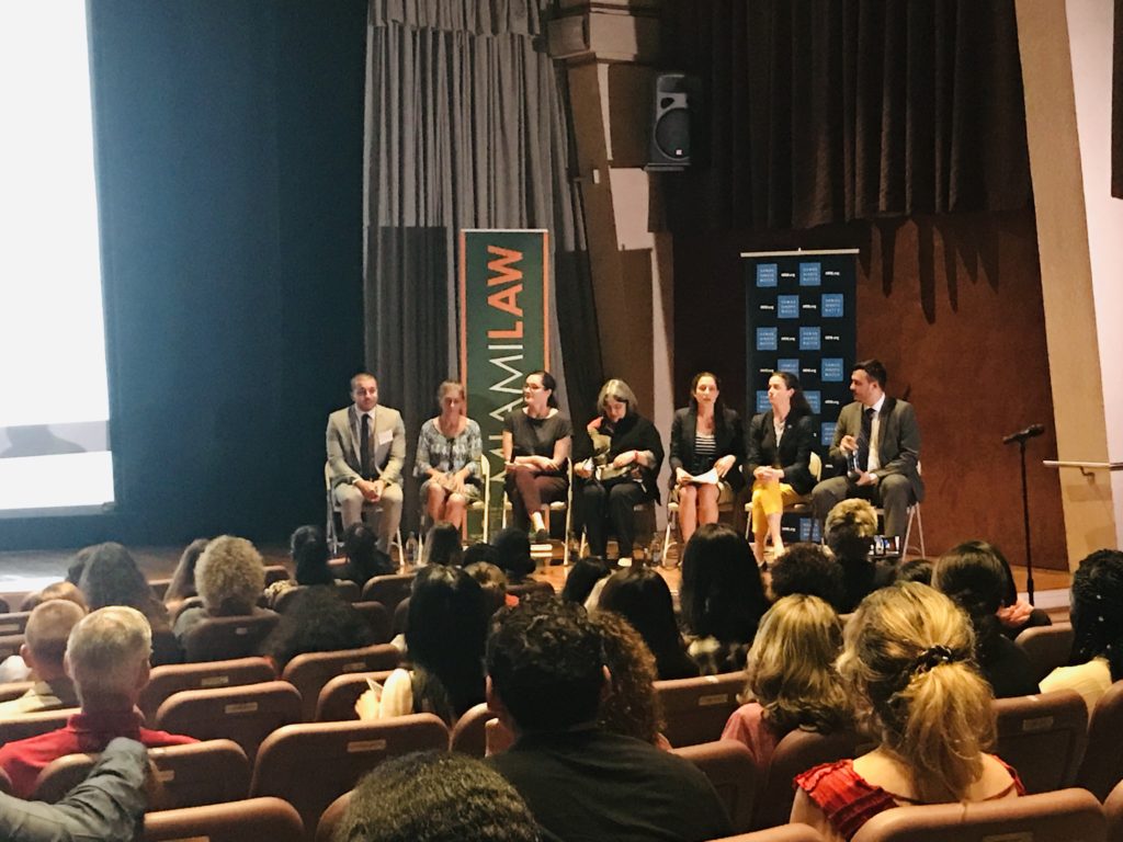 Members of UM’s COURAGE Policing Project and Jessica Lanahan sitting 2nd from left.