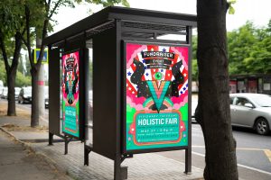 Visionary Veterans Poster at bus stop