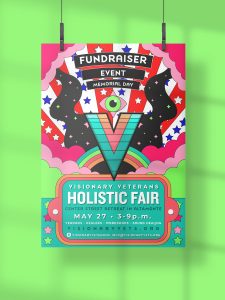 Visionary Veterans Poster hanging on a wall